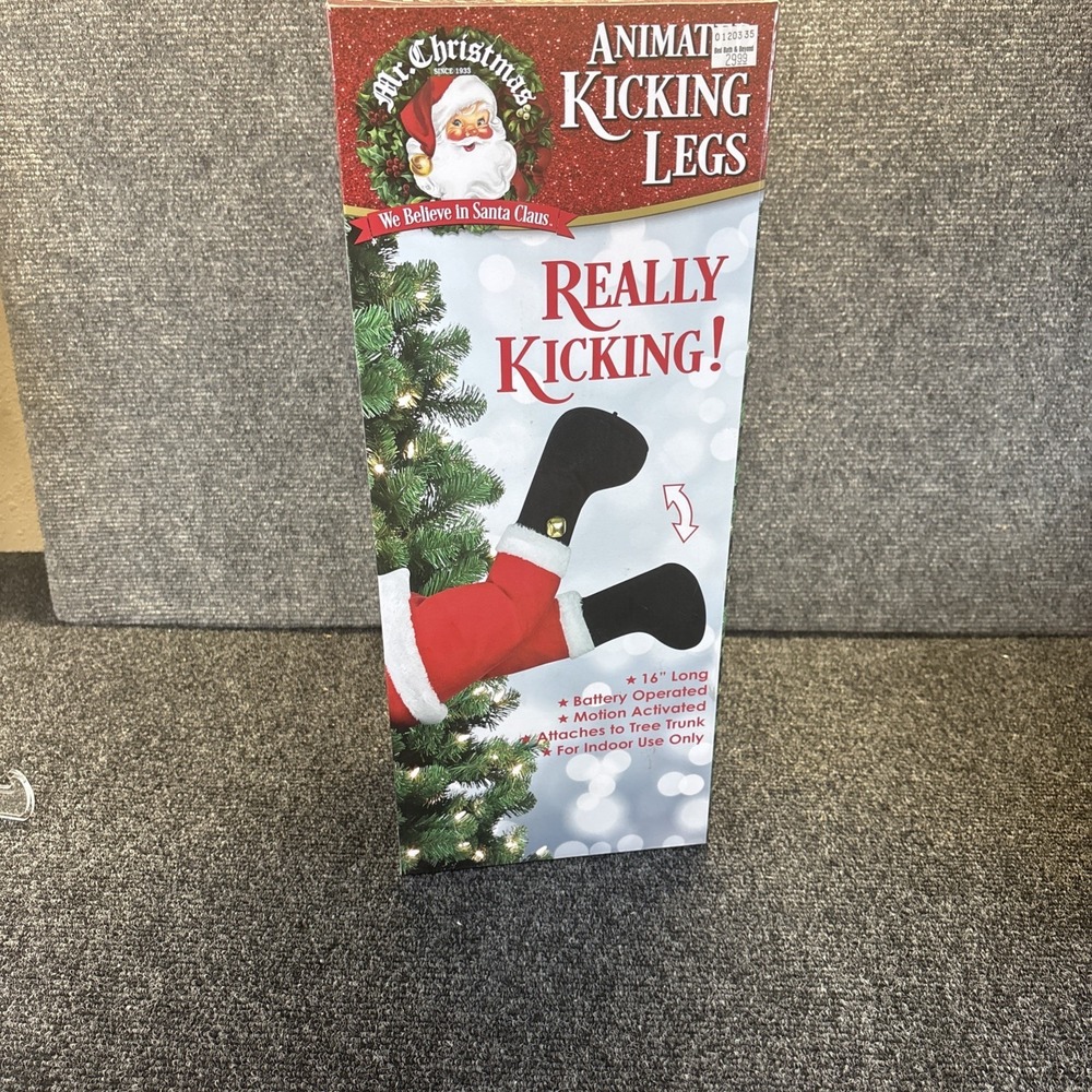 Mr. Christmas~Animated Kicking Legs~16" Long~Battery Operated~IOB~WORKS